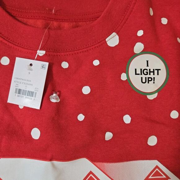 Home Alone House Light Up Ugly Sweater Sweatshirt SMALL Christmas Holiday Red - Picture 2 of 7